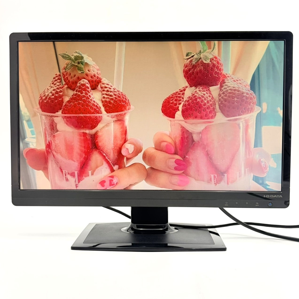 【中古モニター】23.6インチ メーカー I-ODATA 型番 LCD-AD242EB 入力端子 D-Sub DVI 解像度 1920x1080 Cランク 中古 液晶 モニター PC ディスプレイ
