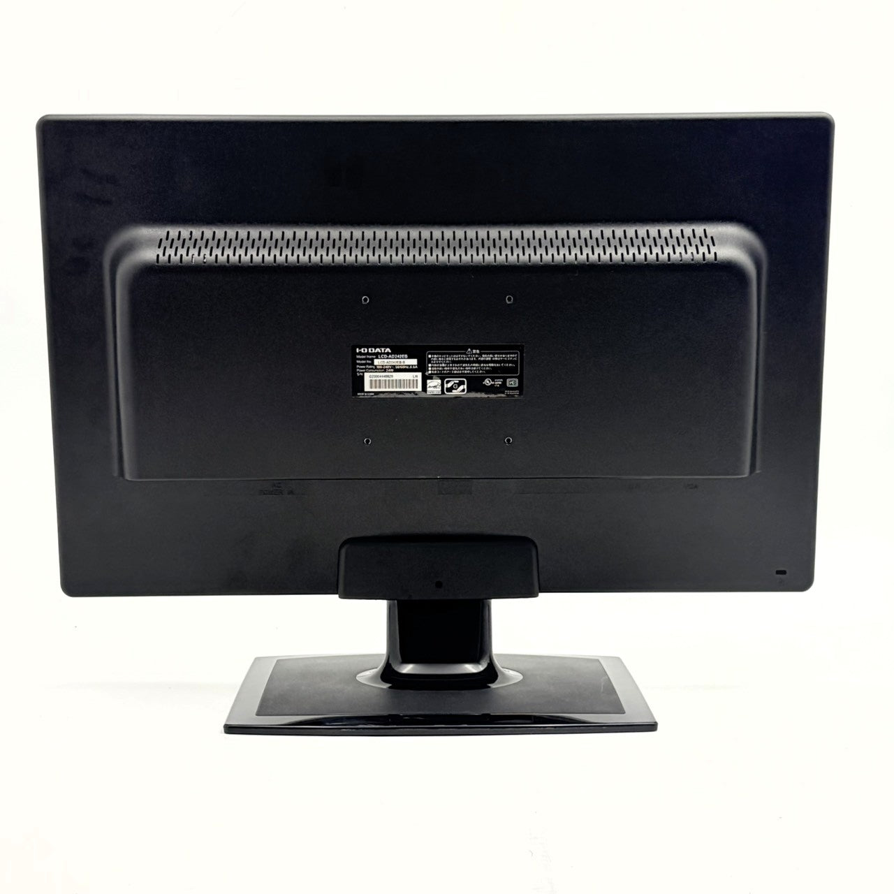 【中古モニター】23.6インチ メーカー I-ODATA 型番 LCD-AD242EB 入力端子 D-Sub DVI 解像度 1920x1080 Cランク 中古 液晶 モニター PC ディスプレイ