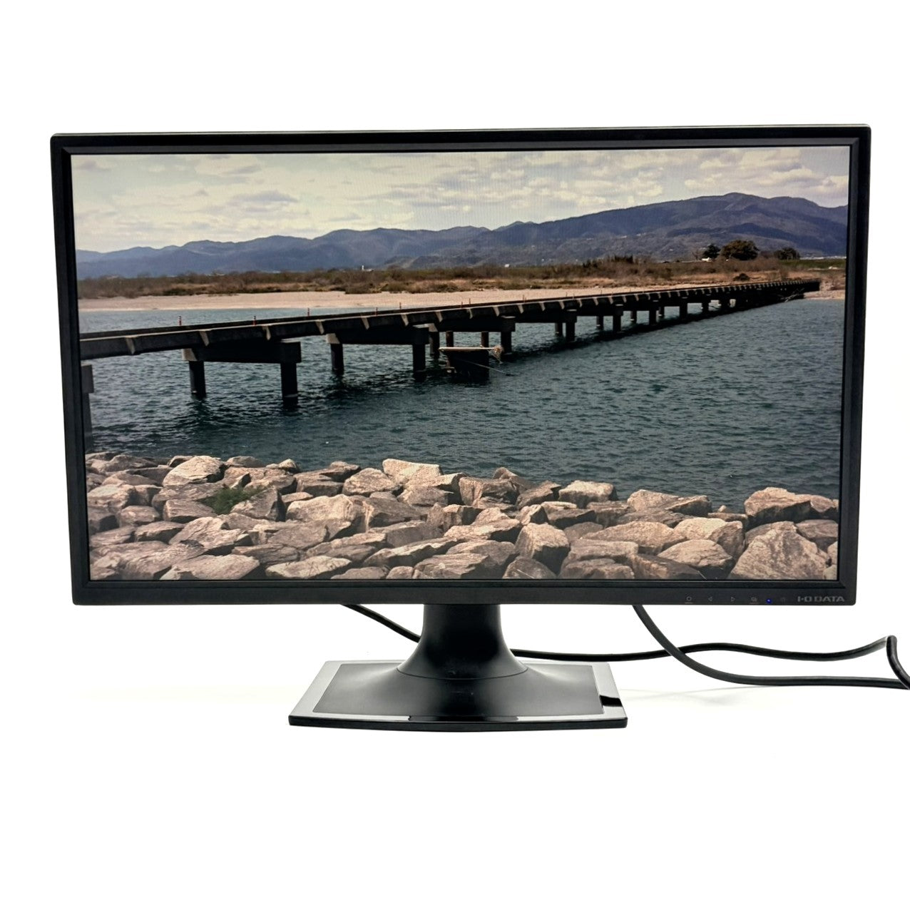 【中古モニター】23.8インチ メーカー I-ODATA 型番 LCD-MF244EDB 入力端子 HDMI D-Sub DVI 解像度 1920x1080 Cランク 中古 液晶 モニター PC ディスプレイ