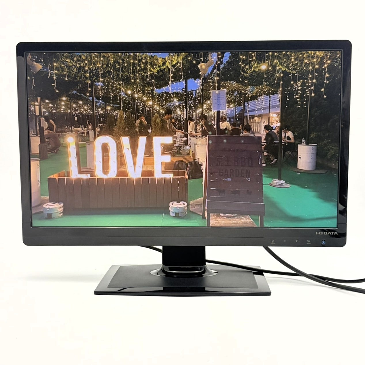 【中古モニター】23.6インチ メーカー I-ODATA 型番 LCD-AD242EB 入力端子 D-Sub DVI 解像度 1920x1080 Bランク 中古 液晶 モニター PC ディスプレイ