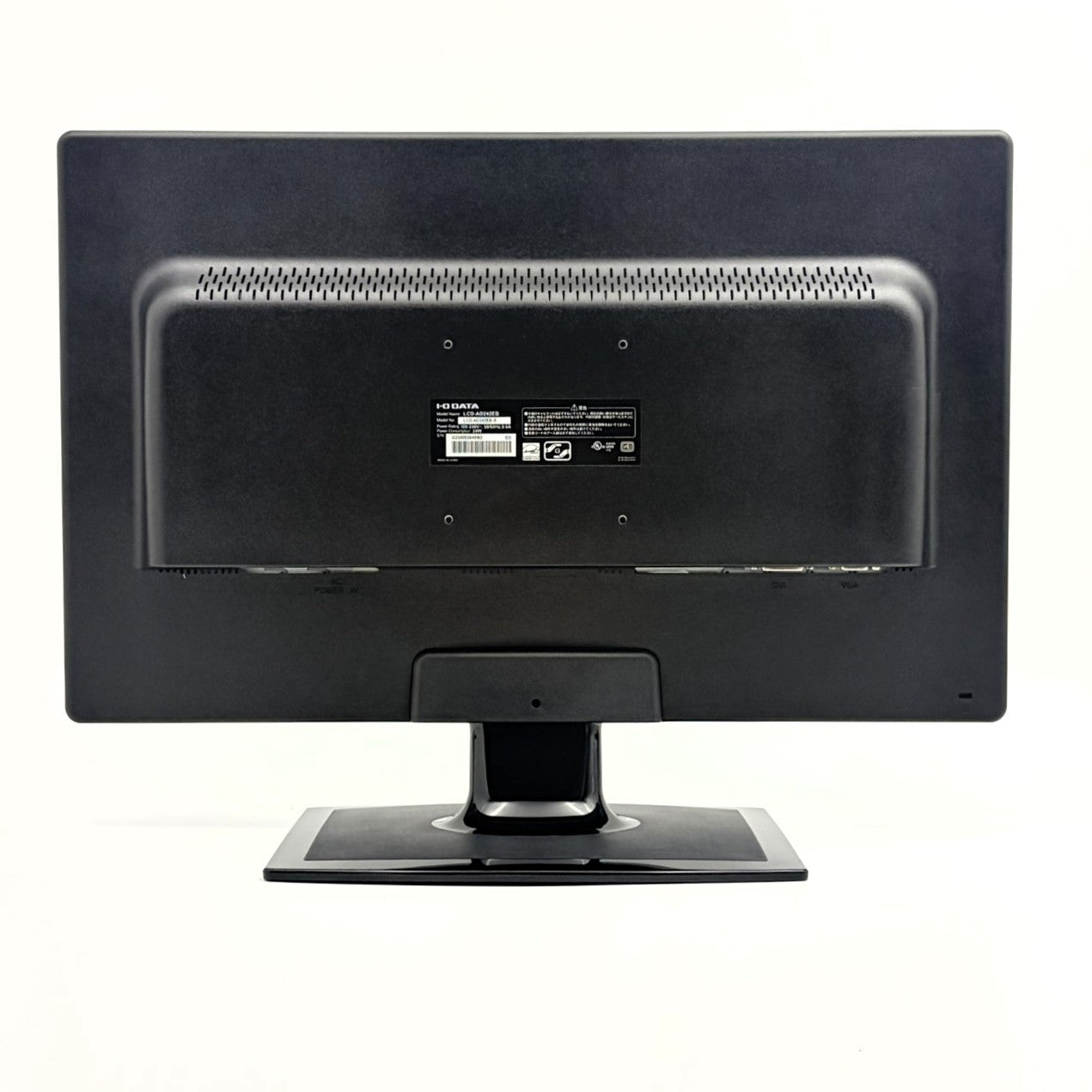 【中古モニター】23.6インチ メーカー I-ODATA 型番 LCD-AD242EB 入力端子 D-Sub DVI 解像度 1920x1080 Bランク 中古 液晶 モニター PC ディスプレイ