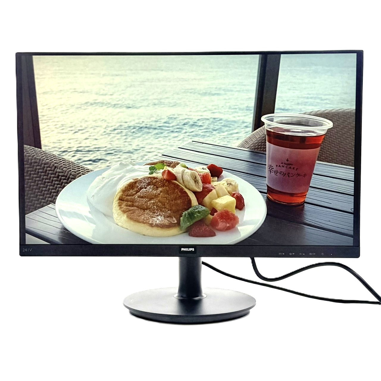 【中古モニター】23.8インチ メーカー PHILIPS 型番 241V8/11 入力端子 HDMI D-Sub 解像度 1920x1080 Bランク 中古 液晶 モニター PC ディスプレイ