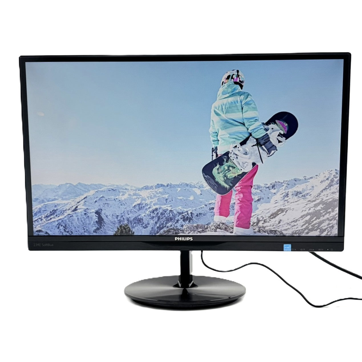 【中古モニター】23インチ メーカー PHILIPS 型番 234E5EDSB/11 入力端子 HDMI D-Sub DVI 解像度 1920x1080 Cランク 中古 液晶 モニター PC ディスプレイ