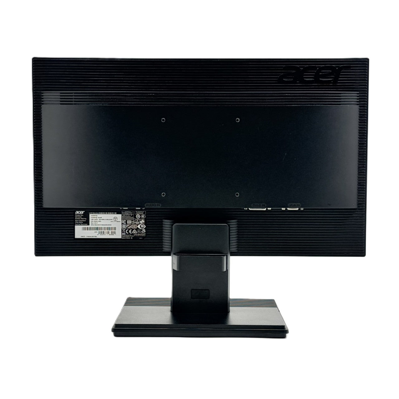 【中古モニター】19.5インチ メーカー Acer 型番 V206HQL 入力端子 D-Sub  DVI 解像度 1600x900 Aランク 中古 液晶 モニター PC ディスプレイ
