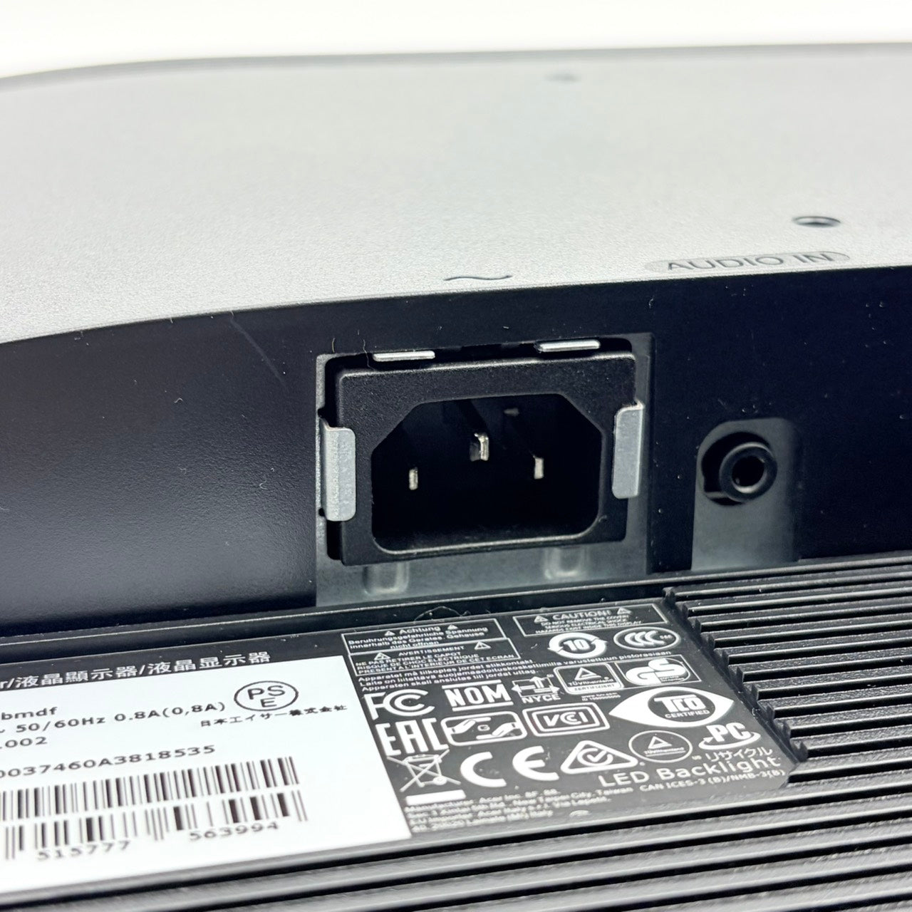 【中古モニター】19.5インチ メーカー Acer 型番 V206HQL 入力端子 D-Sub  DVI 解像度 1600x900 Aランク 中古 液晶 モニター PC ディスプレイ