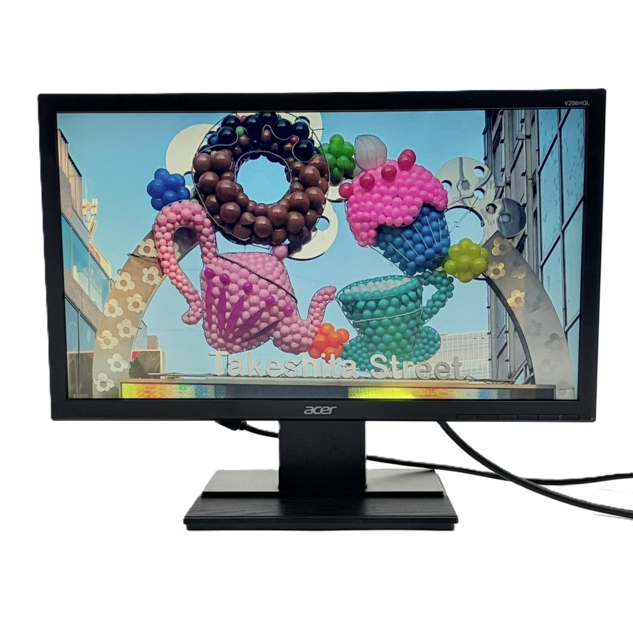 【中古モニター】19.5インチ メーカー Acer 型番 V206HQL 入力端子D-Sub DVI 解像度 1600x900 Cランク 中古 液晶 モニター PC ディスプレイ