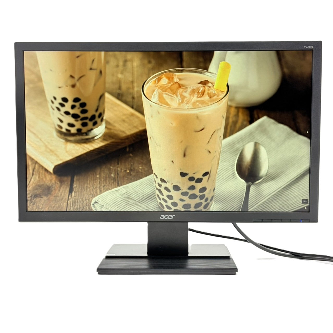 【中古モニター】23インチ メーカー Acer 型番 V236HL 入力端子 D-Sub DVI 解像度 1920x1080 Aランク 中古 液晶 モニター PC ディスプレイ