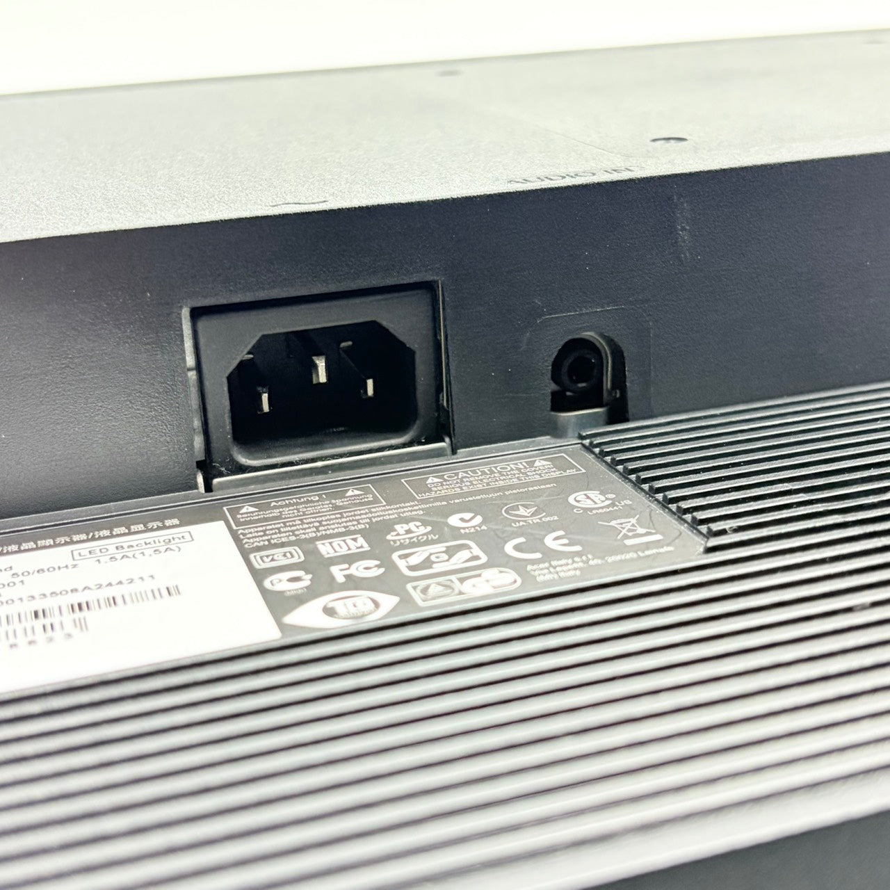 【中古モニター】23インチ メーカー Acer 型番 V236HL 入力端子 D-Sub DVI 解像度 1920x1080 Cランク 中古 液晶 モニター PC ディスプレイ