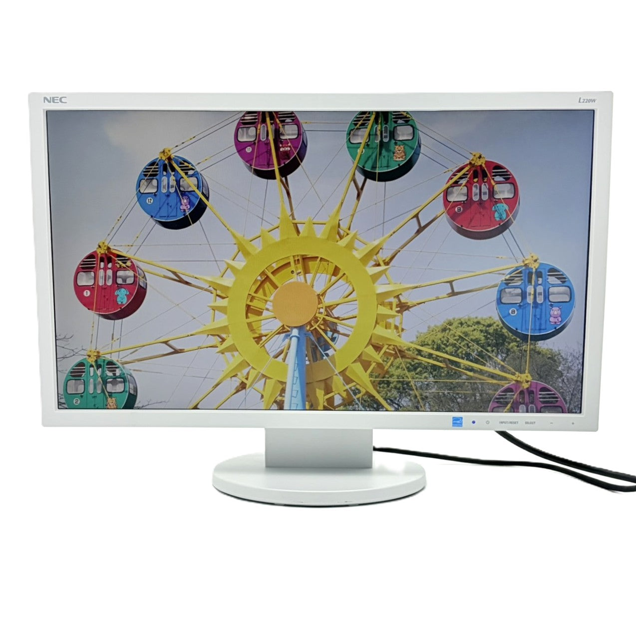 【中古モニター】21.5インチ メーカー NEC 型番 LCD-L220W 入力端子 D-Sub DVI 解像度 1920x1080 Cランク 中古 液晶 モニター PC ディスプレイ