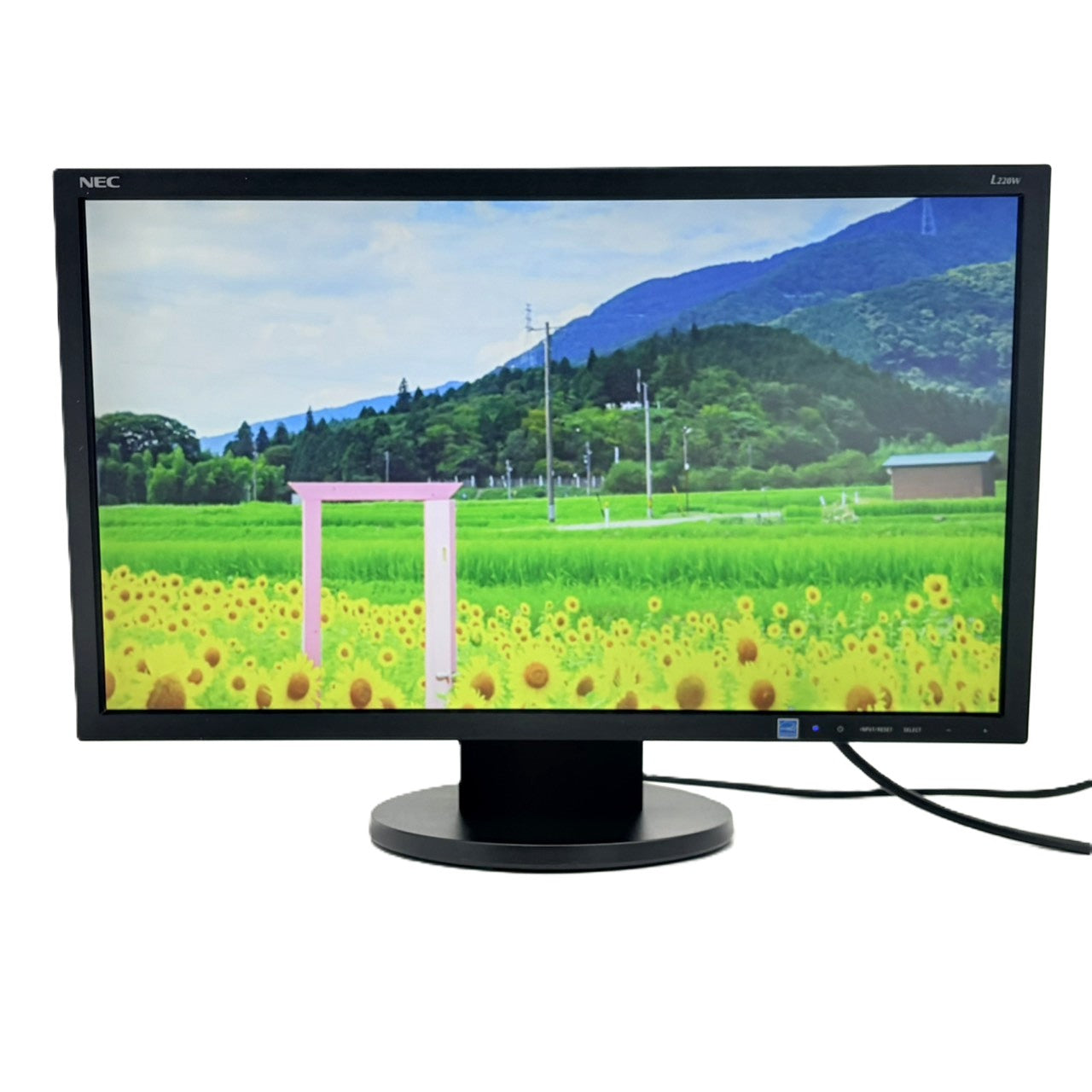 【中古モニター】21.5インチ メーカー NEC 型番 LCD-L220W-BK 入力端子 D-Sub DVI 解像度 1920x1080 Bランク 中古 液晶 モニター PC ディスプレイ