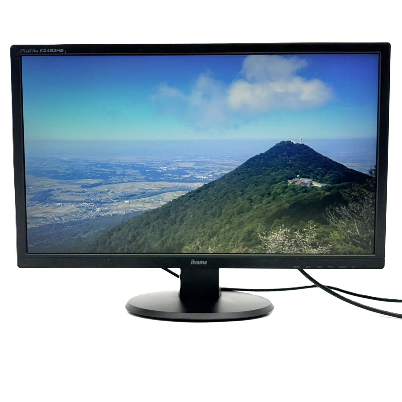 【中古モニター】24インチ メーカー iiyama 型番 E2483HS-B3 入力端子 HDMI D-Sub Displayport 解像度 1920x1080 Cランク 中古 液晶 モニター PC ディスプレイ