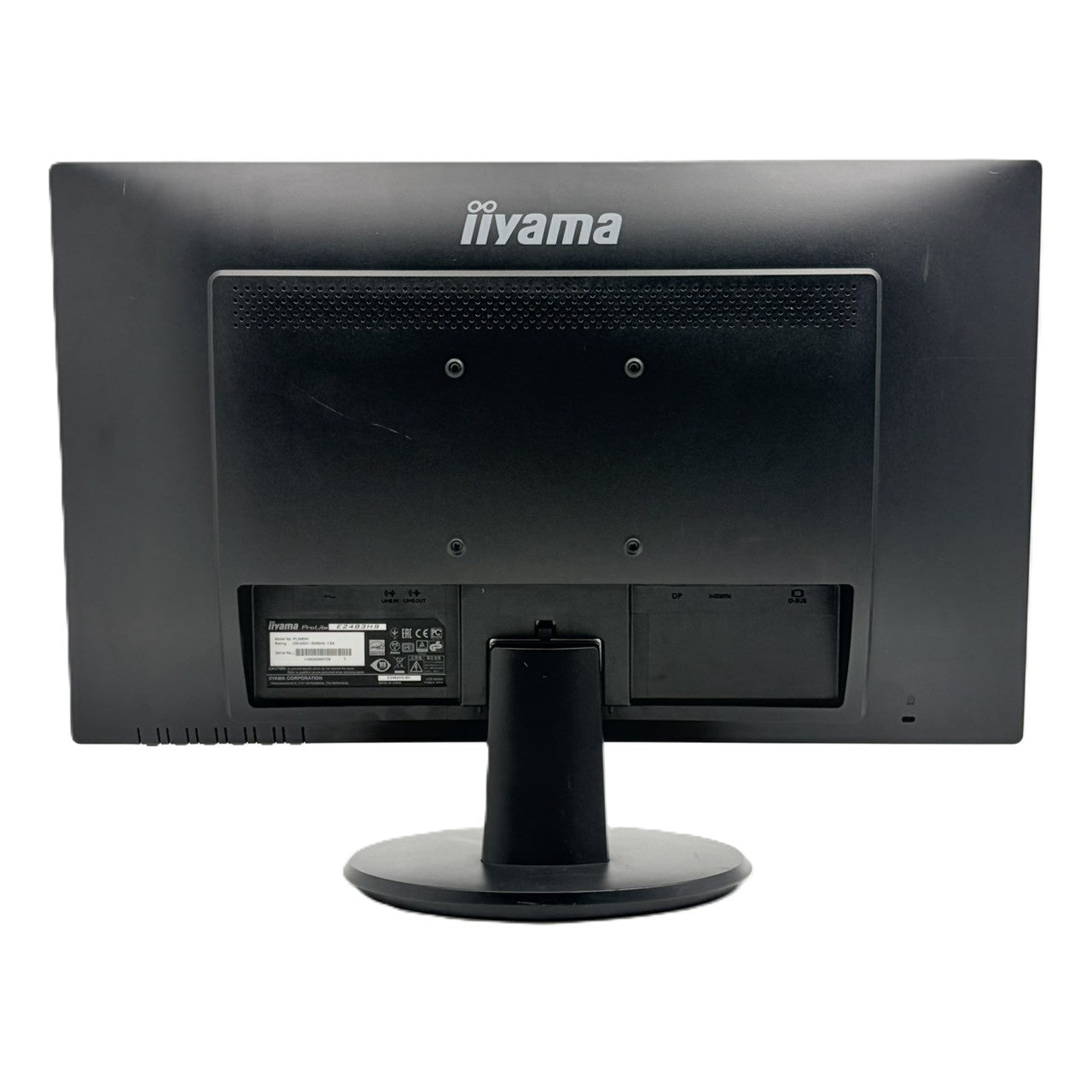 【中古モニター】24インチ メーカー iiyama 型番 E2483HS-B3 入力端子 HDMI D-Sub Displayport 解像度 1920x1080 Cランク 中古 液晶 モニター PC ディスプレイ