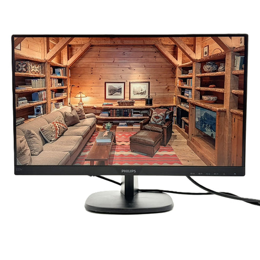 【中古モニター】21.5インチ メーカー PHILIPS 型番 223V7QJAB/11 入力端子 HDMI D-Sub Displayport 解像度 1920x1080 Cランク 中古 液晶 モニター PC ディスプレイ