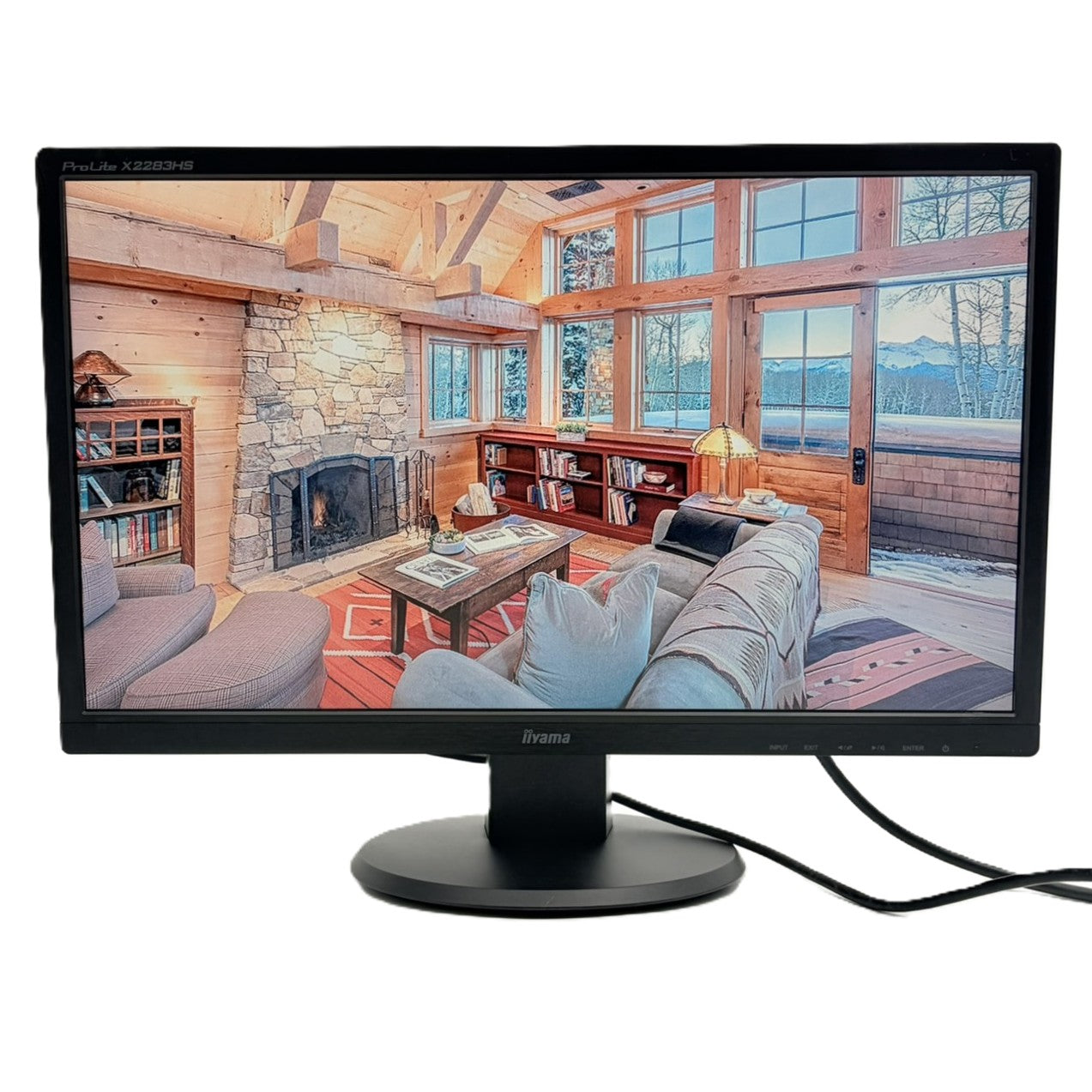 【中古モニター】21.5インチ メーカー iiyama 型番 X2283HS 入力端子 D-Sub HDMI DisplayPort 解像度 1920x1080 Bランク 中古 液晶 モニター PC ディスプレイ