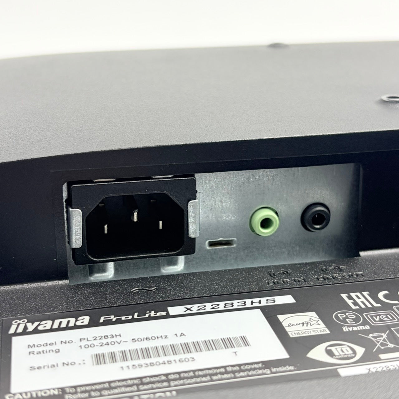 【中古モニター】21.5インチ メーカー iiyama 型番 X2283HS 入力端子 D-Sub HDMI DisplayPort 解像度 1920x1080 Cランク 中古 液晶 モニター PC ディスプレイ