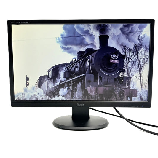 【中古モニター】21.5インチ メーカー iiyama 型番 E2282HD 入力端子 D-Sub DVI 解像度 1920×1080 Cランク 中古 液晶 モニター PC ディスプレイ