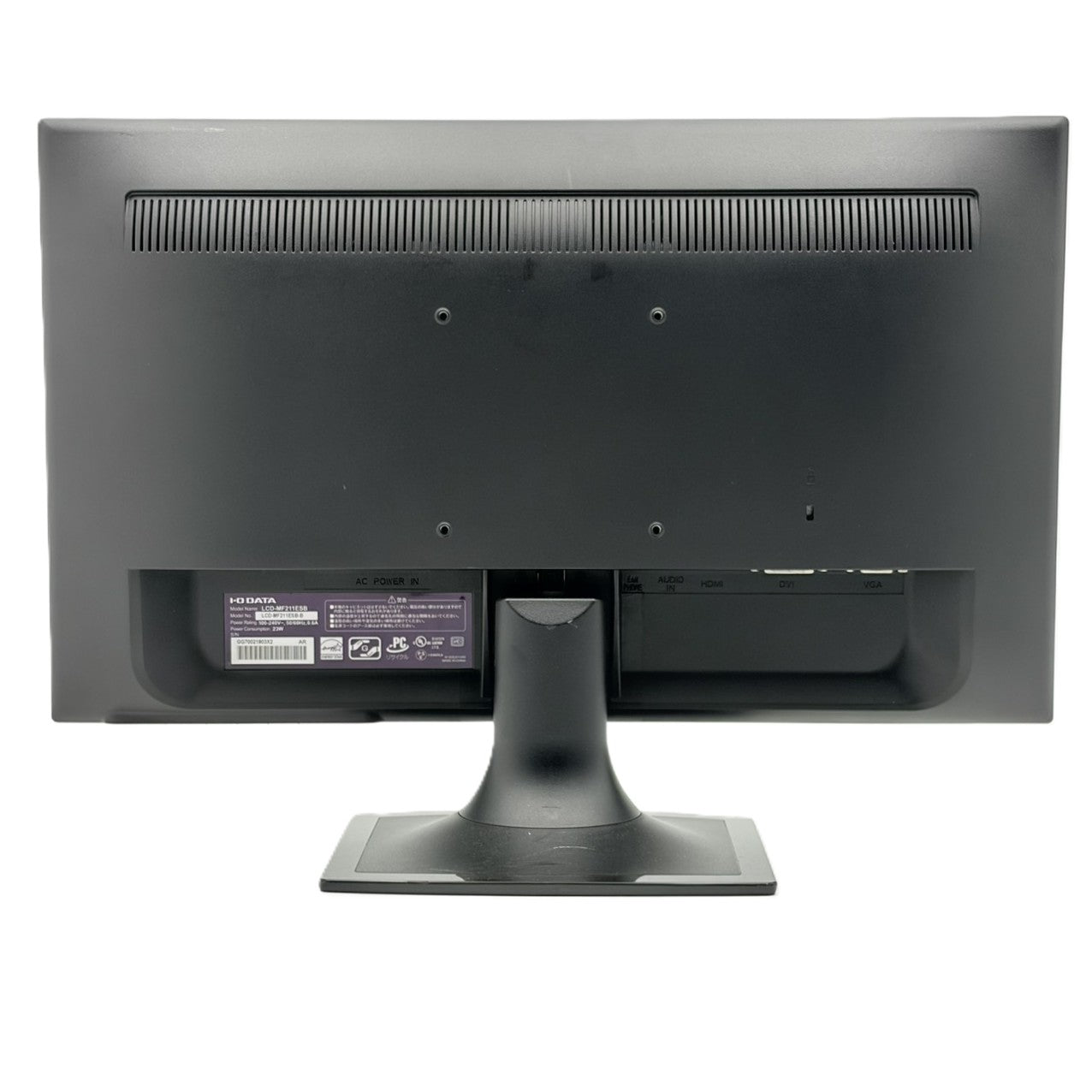 中古モニター】20.7インチ メーカー I-ODATA 型番 LCD-MF211ESB 入力