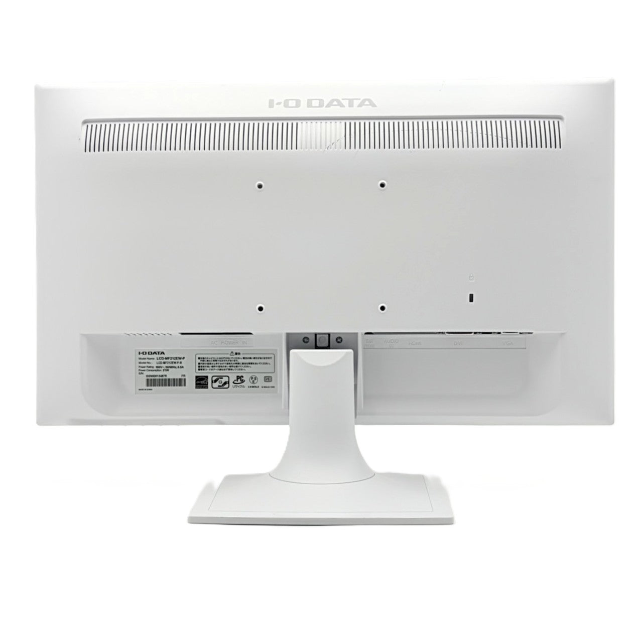 【中古モニター】20.7インチ メーカー I-O DATA 型番 LCD-MF212EW-P 入力端子 HDMI D-Sub DVI 解像度 1920x1080 Cランク 中古 液晶 モニター PC ディスプレイ