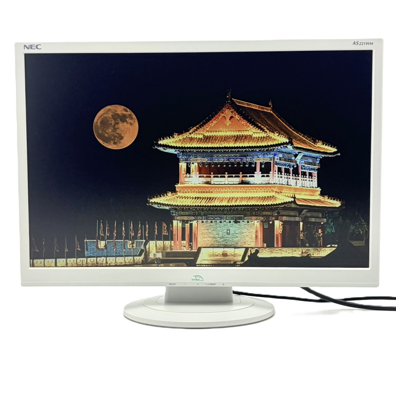 【中古モニター】22インチ メーカー NEC 型番 LCD-AS221WM 入力端子 D-Sub DVI 解像度 1680×1050 Cランク 中古 液晶 モニター PC ディスプレイ