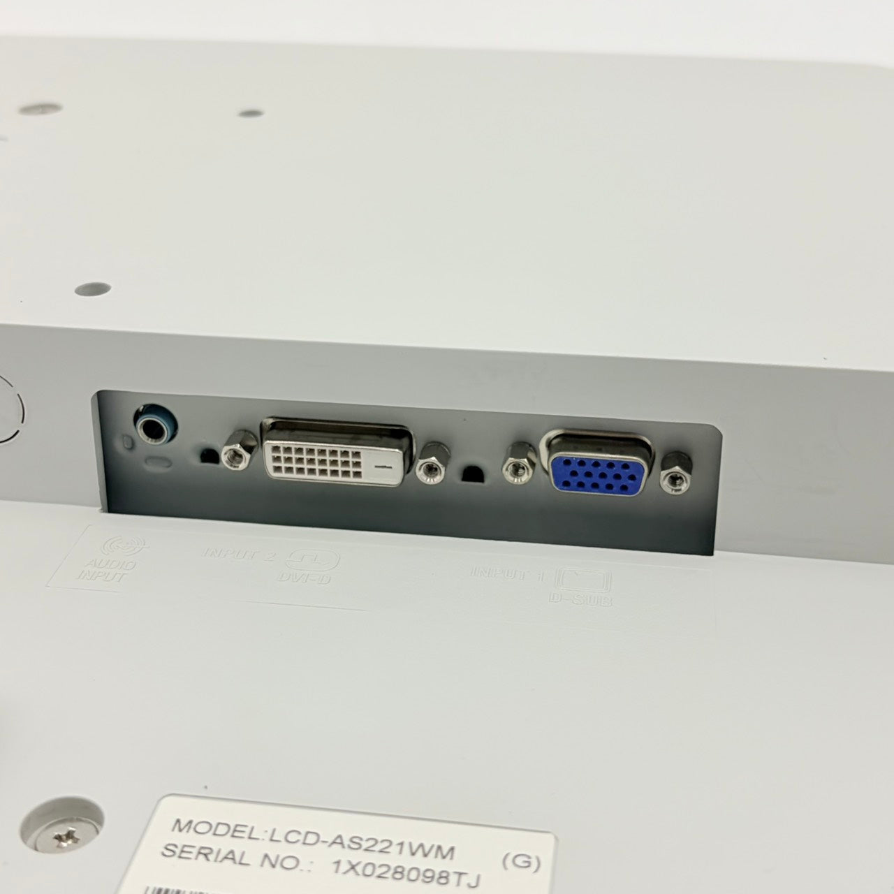【中古モニター】22インチ メーカー NEC 型番 LCD-AS221WM 入力端子 D-Sub DVI 解像度 1680×1050 Cランク 中古 液晶 モニター PC ディスプレイ