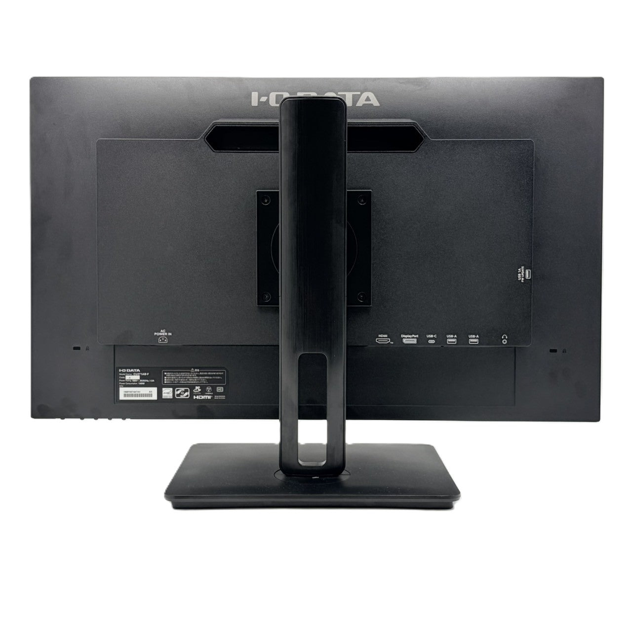 【中古モニター】27インチ メーカー I-O DATA 型番 CU271AB-F 入力端子 HDMI Displayport USBType-C 解像度 3840x2160 Aランク 中古 液晶 モニター PC ディスプレイ