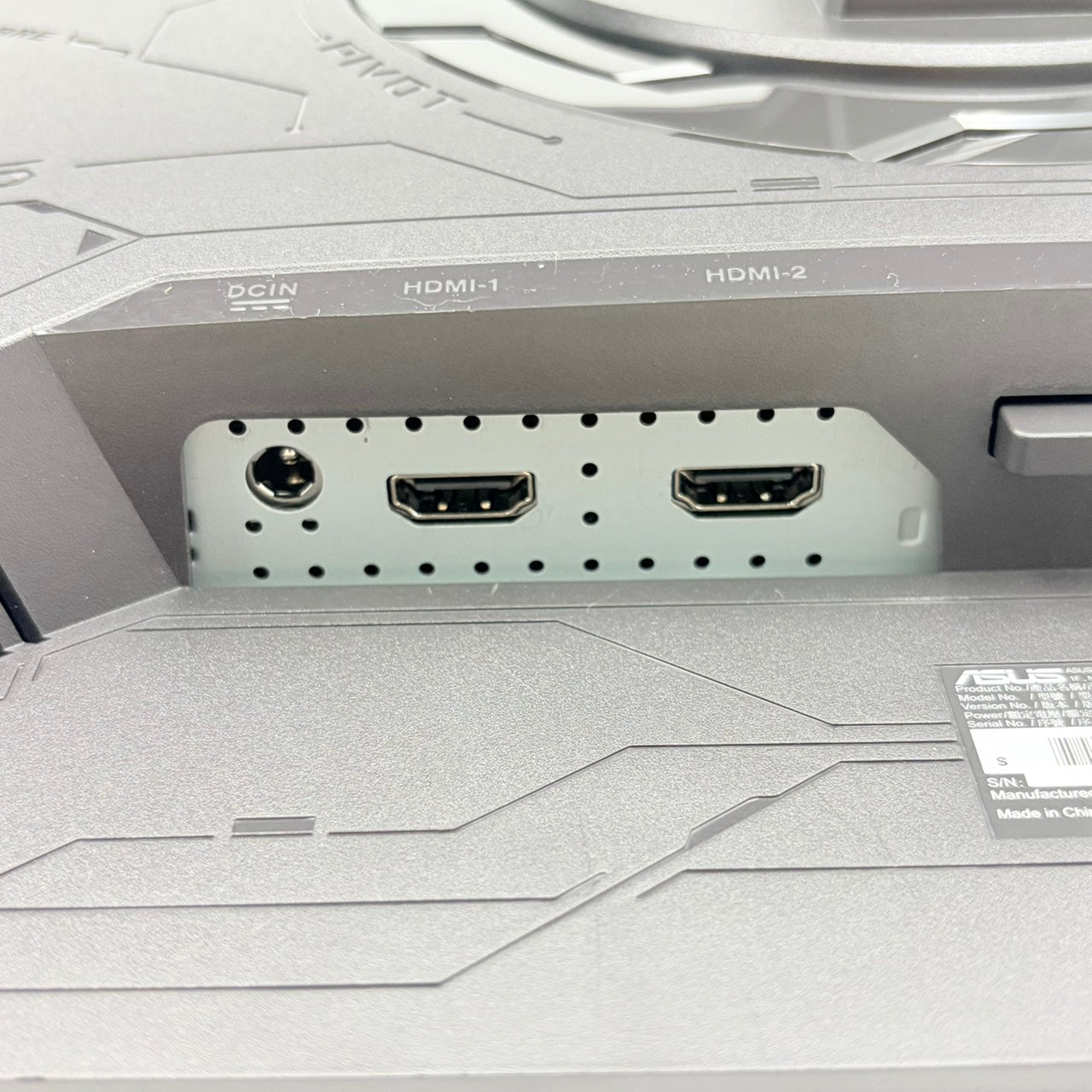 【中古モニター】24.5インチ メーカー ASUS 型番 XG256 入力端子 HDMI DisplayPort 解像度 1920×1080 Cランク 中古 液晶 モニター PC ディスプレイ