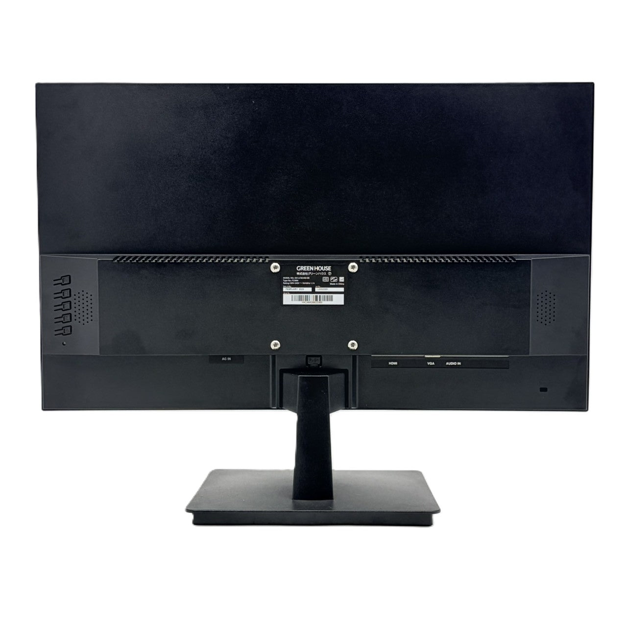 【中古モニター】23.8インチ メーカー GREENHOUSE 型番 GH-LCW24M-BK 入力端子 HDMI D-sub 解像度 1920x1080 Cランク 中古 液晶 モニター PC ディスプレイ