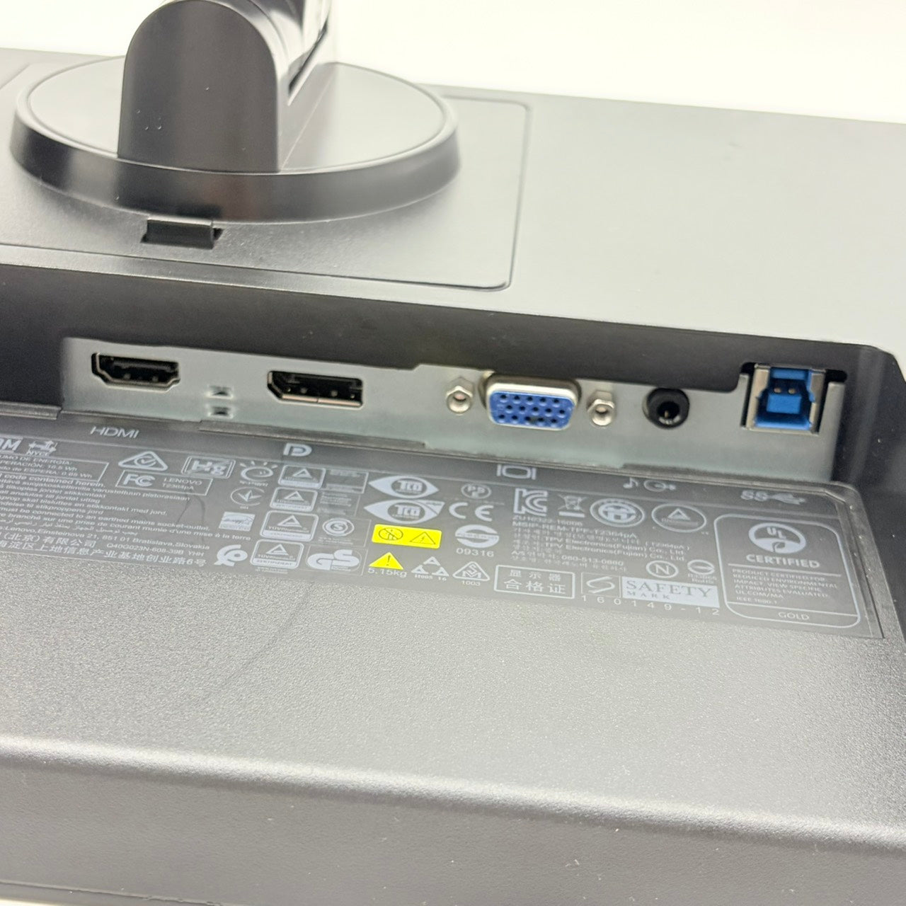 【中古モニター】23インチ メーカー Lenovo 型番 61AB-MAR1-WW 入力端子D-Sub HDMI Displayport 解像度 1920x1080 Cランク 中古 液晶 モニター PC ディスプレイ