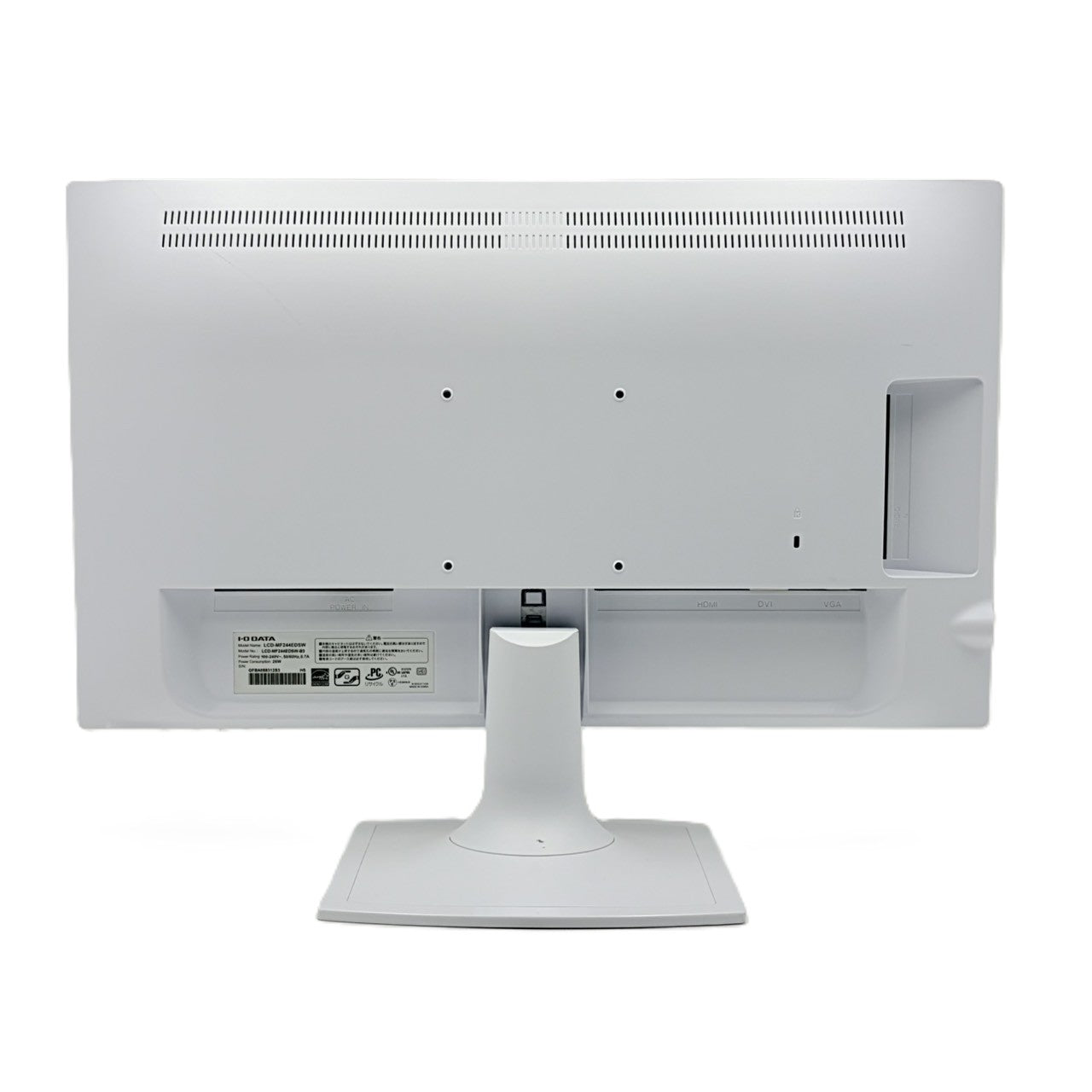 【中古モニター】23.8インチ メーカー I-ODATA 型番 MF244EDSW 入力端子 D-Sub DVI HDMI 解像度 1920x1080 Cランク 中古 液晶 モニター PC ディスプレイ