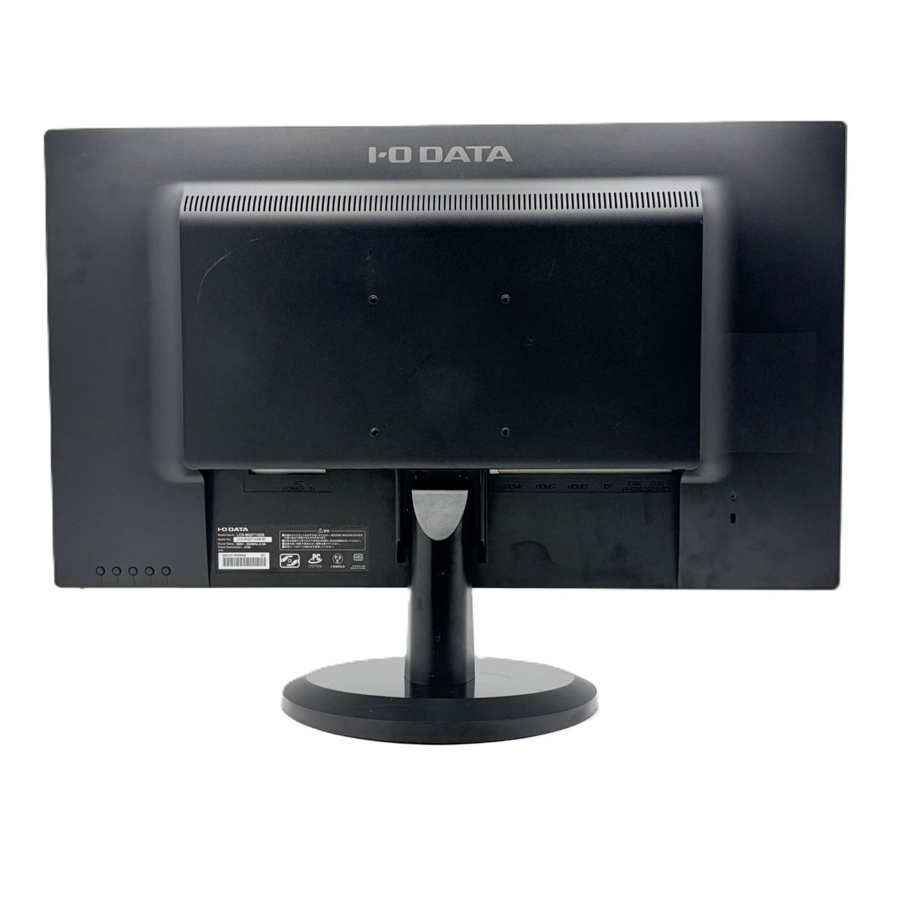 【中古モニター】27インチ メーカー I-ODATA 型番LCD-MQ271XDB 入力端子 HDMI Displayport 解像度 2560x1440 Cランク 中古 液晶 モニター PC ディスプレイ