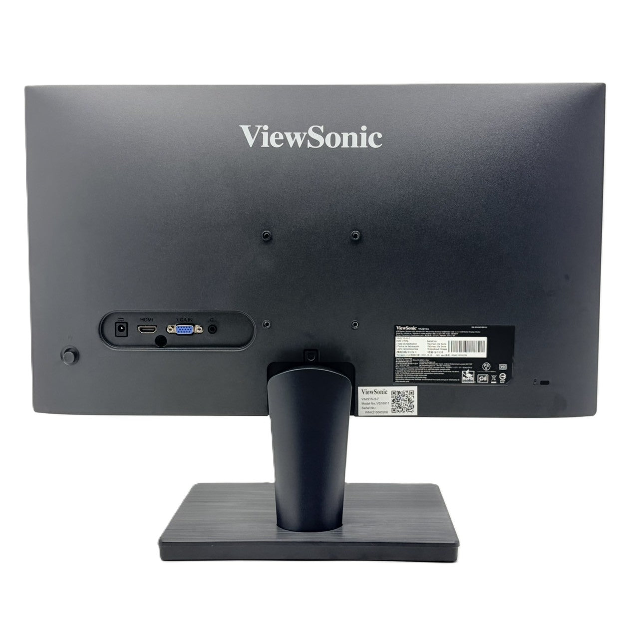 【中古モニター】21.5インチ メーカー ViewSonic 型番 VA2215-H-7 入力端子 HDMI D-Sub 解像度 1920x1080 Aランク 中古 液晶 モニター PC ディスプレイ