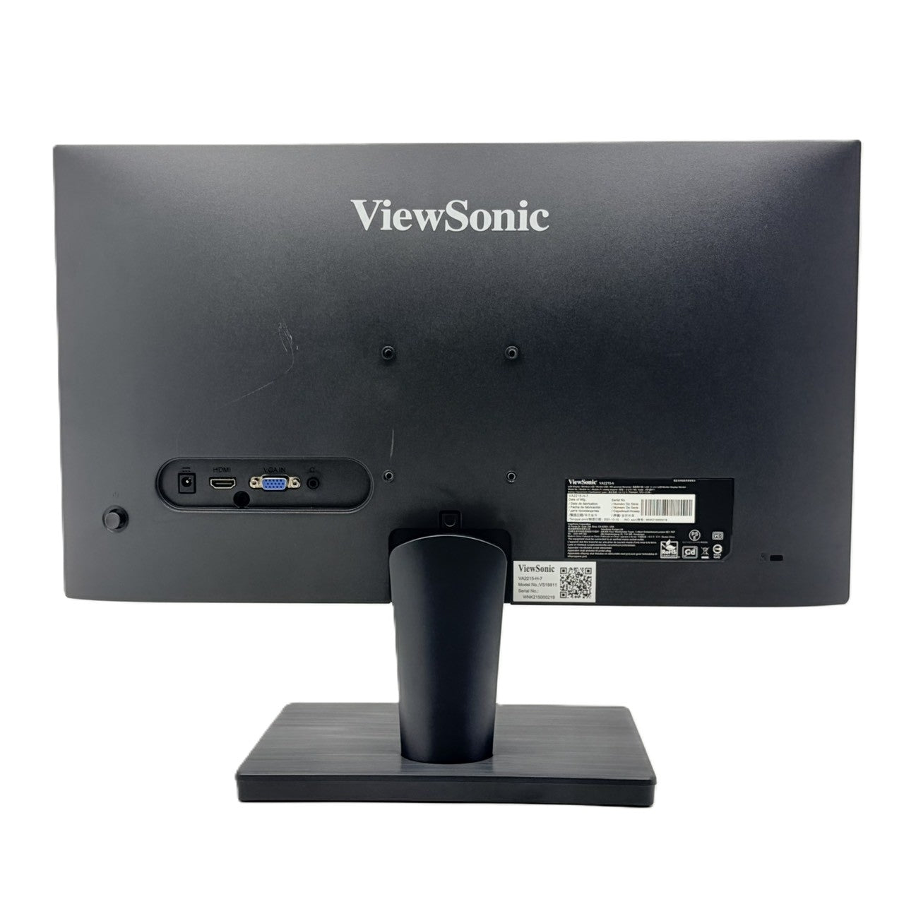 【中古モニター】21.5インチ メーカー ViewSonic 型番 VA2215-H-7 入力端子 HDMI D-Sub 解像度 1920x1080 Cランク 中古 液晶 モニター PC ディスプレイ