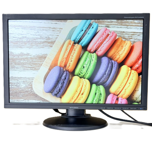 【中古モニター】24.1インチ メーカー MITSUBISHI 型番 RDT241WEX 入力端子 D-Sub DVI 解像度 1920x1200 Bランク 中古 液晶 モニター PC ディスプレイ