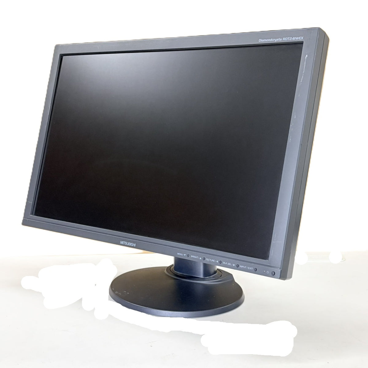 【中古モニター】24.1インチ メーカー MITSUBISHI 型番 RDT241WEX 入力端子 D-Sub DVI 解像度 1920x1200 Bランク 中古 液晶 モニター PC ディスプレイ